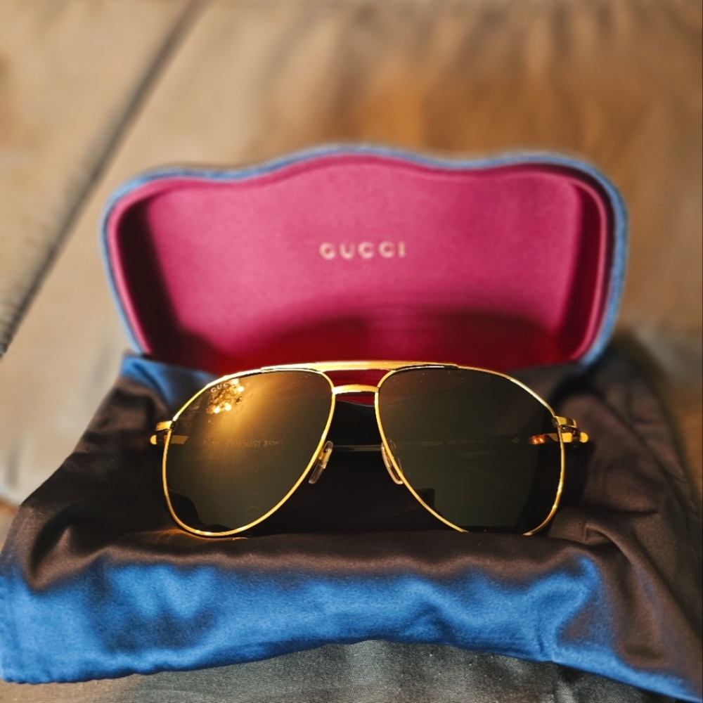 Gucci men's aviator sunglasses
